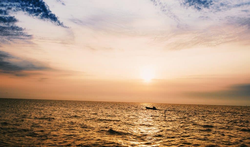 Fotografia com horizonte torto